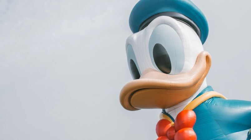 A photo of Donald Duck Disney character