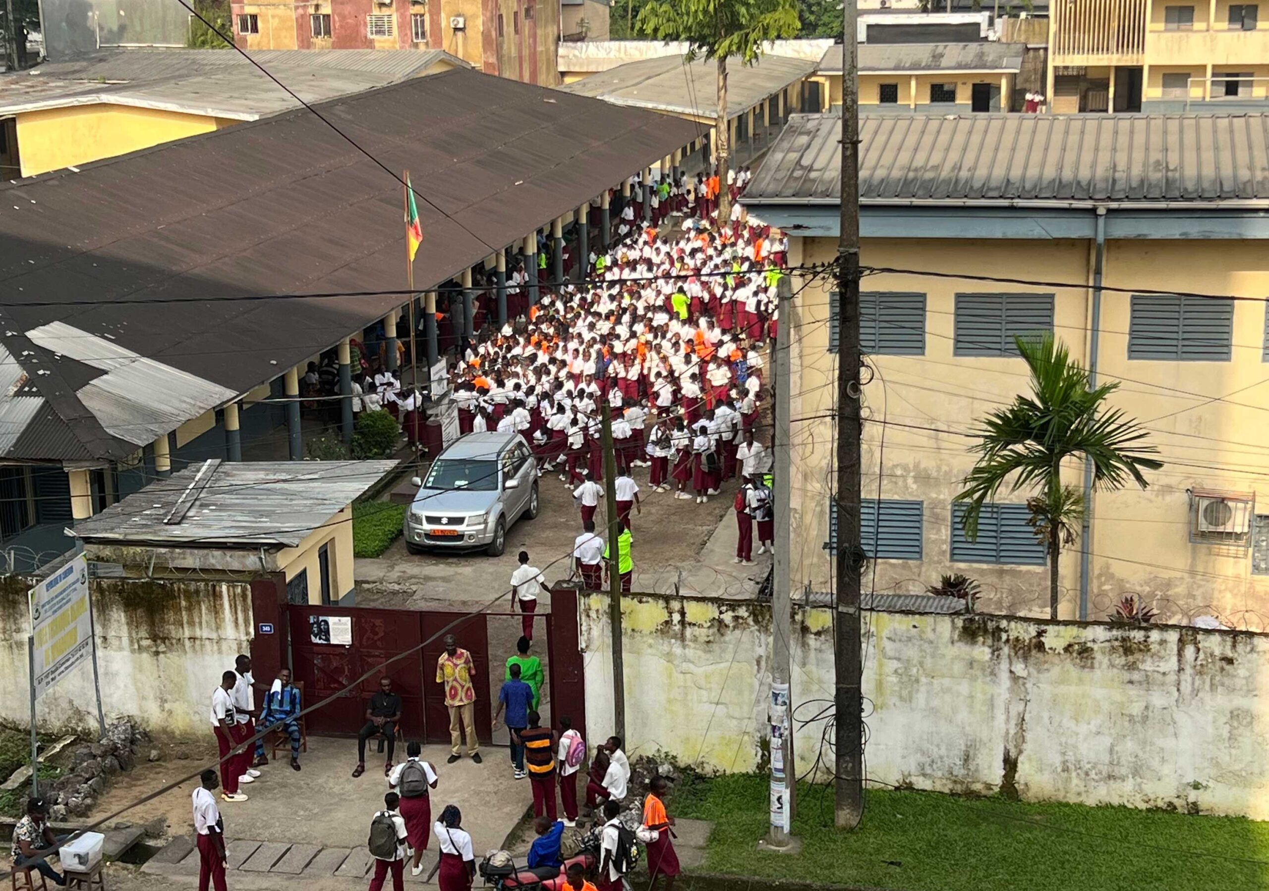 Children in a school ceremony